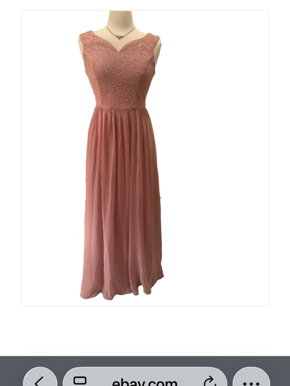 Sleeveless Lace Bodice V-Neck Maxi Dress Formal Chiffon Gown